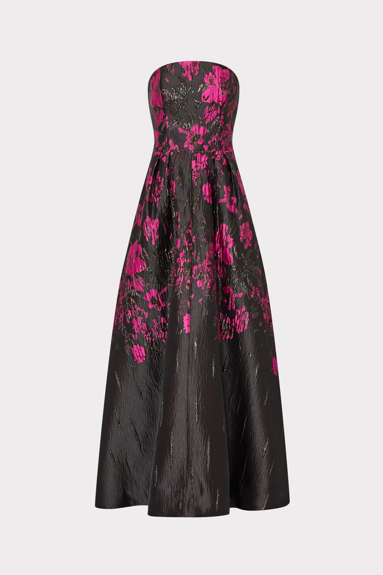 Timeless elegance Fluid Fabric Winona Floral Jacquard Strapless Gown