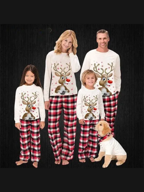 Winter 2022 Cotton Family Matching Christmas Pajamas New Year