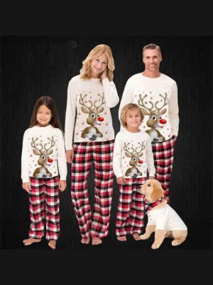 Winter 2022 Cotton Family Matching Christmas Pajamas New Year