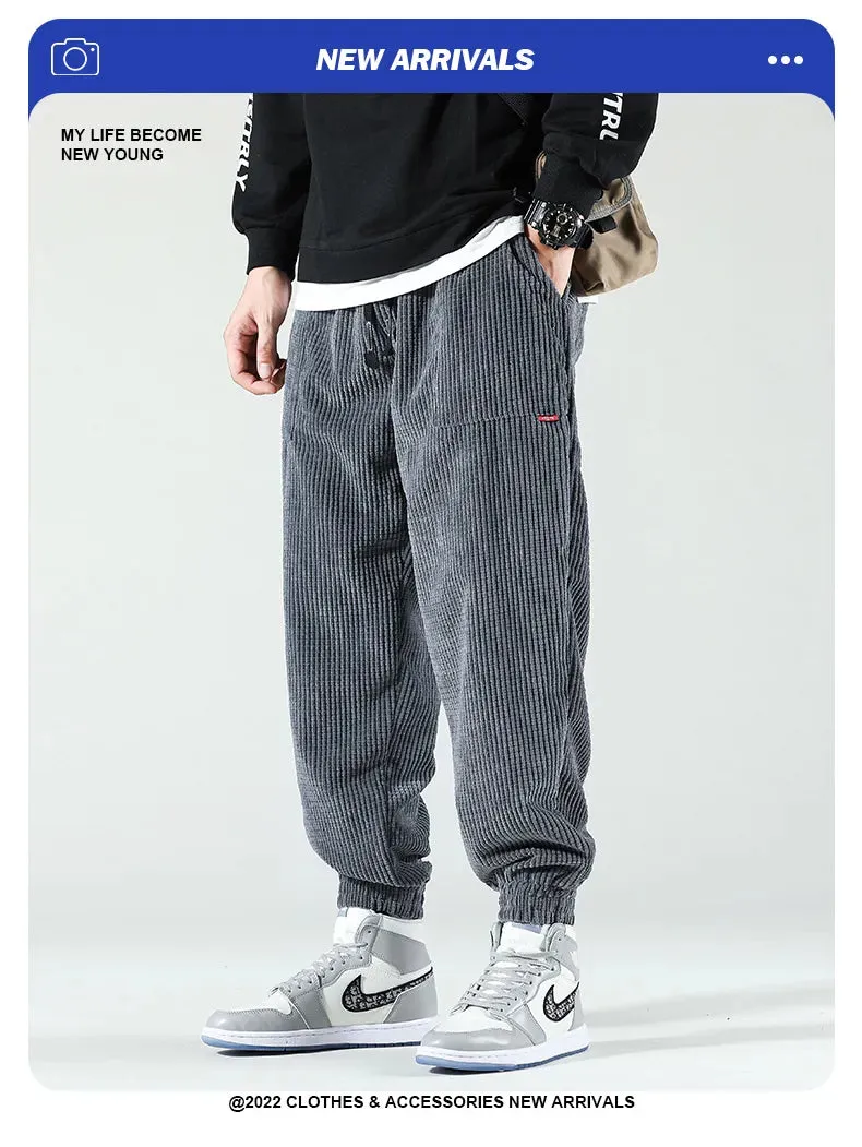 Winter Corduroy Casual Fleece Harem Pants