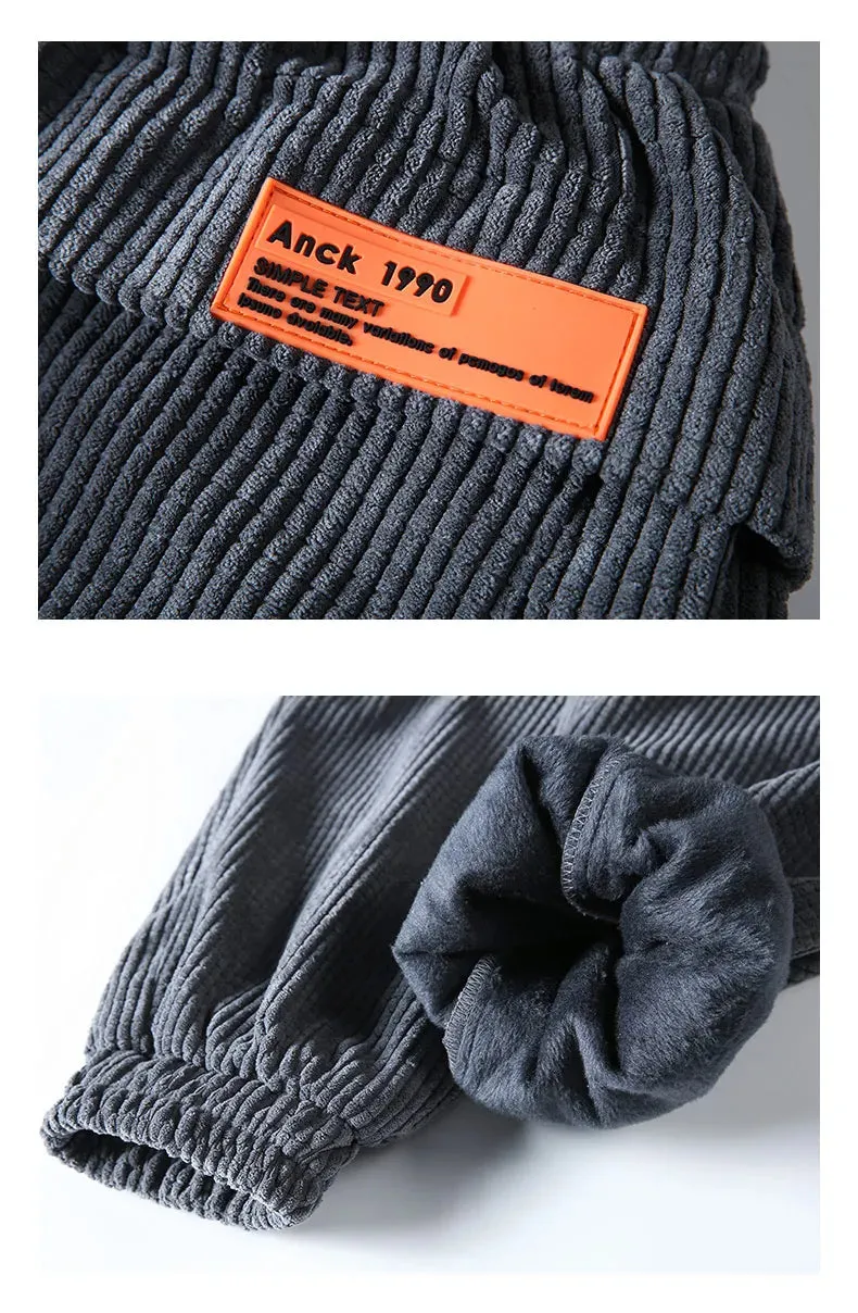 Winter Corduroy Casual Fleece Harem Pants