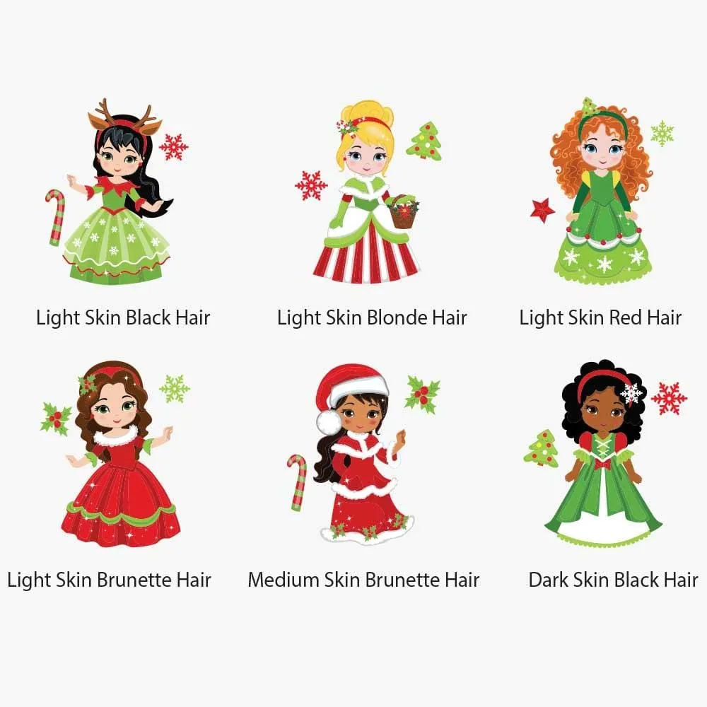 Winter Princess Personalized Christmas Drawstring Sack for Kids | Personalized Santa Bag