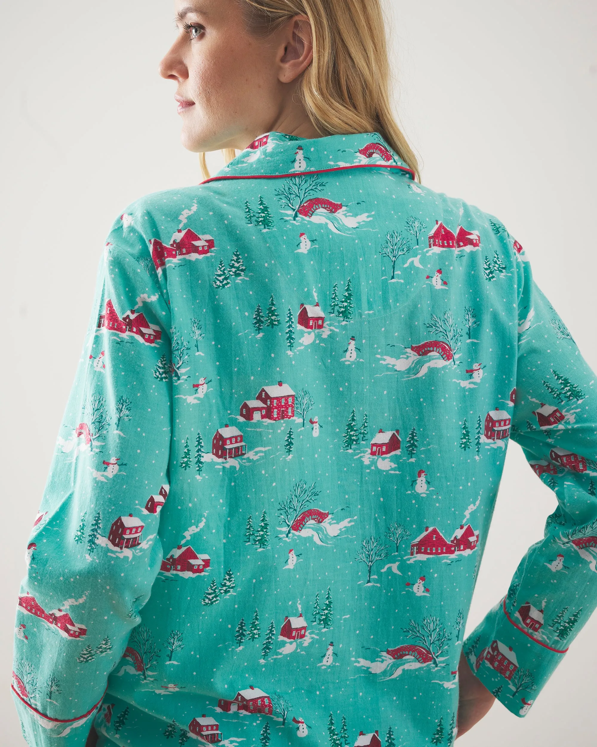 Winter Wonderland - Tall Lightweight Flannel Long PJ Set - Snow Day