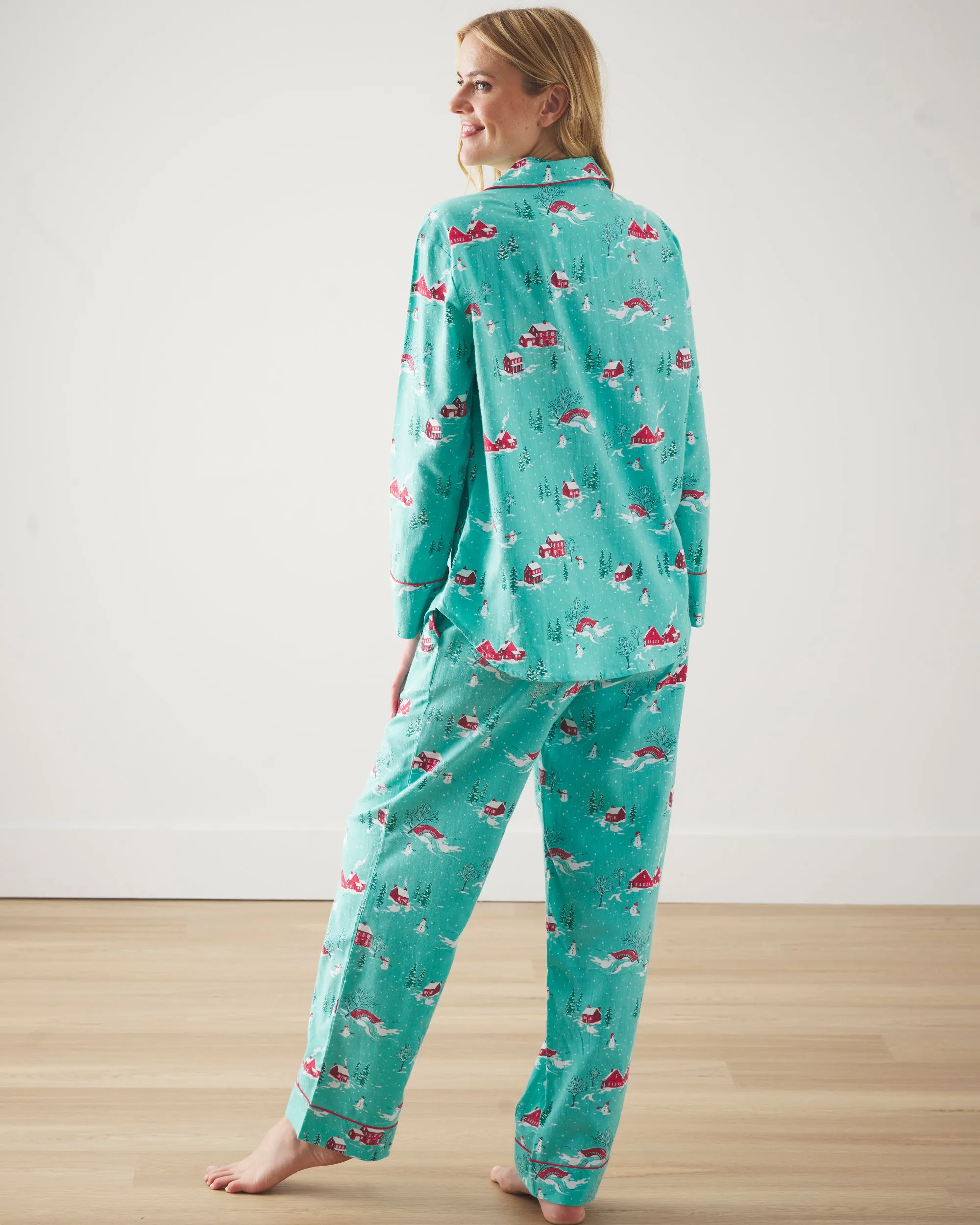 Winter Wonderland - Tall Lightweight Flannel Long PJ Set - Snow Day