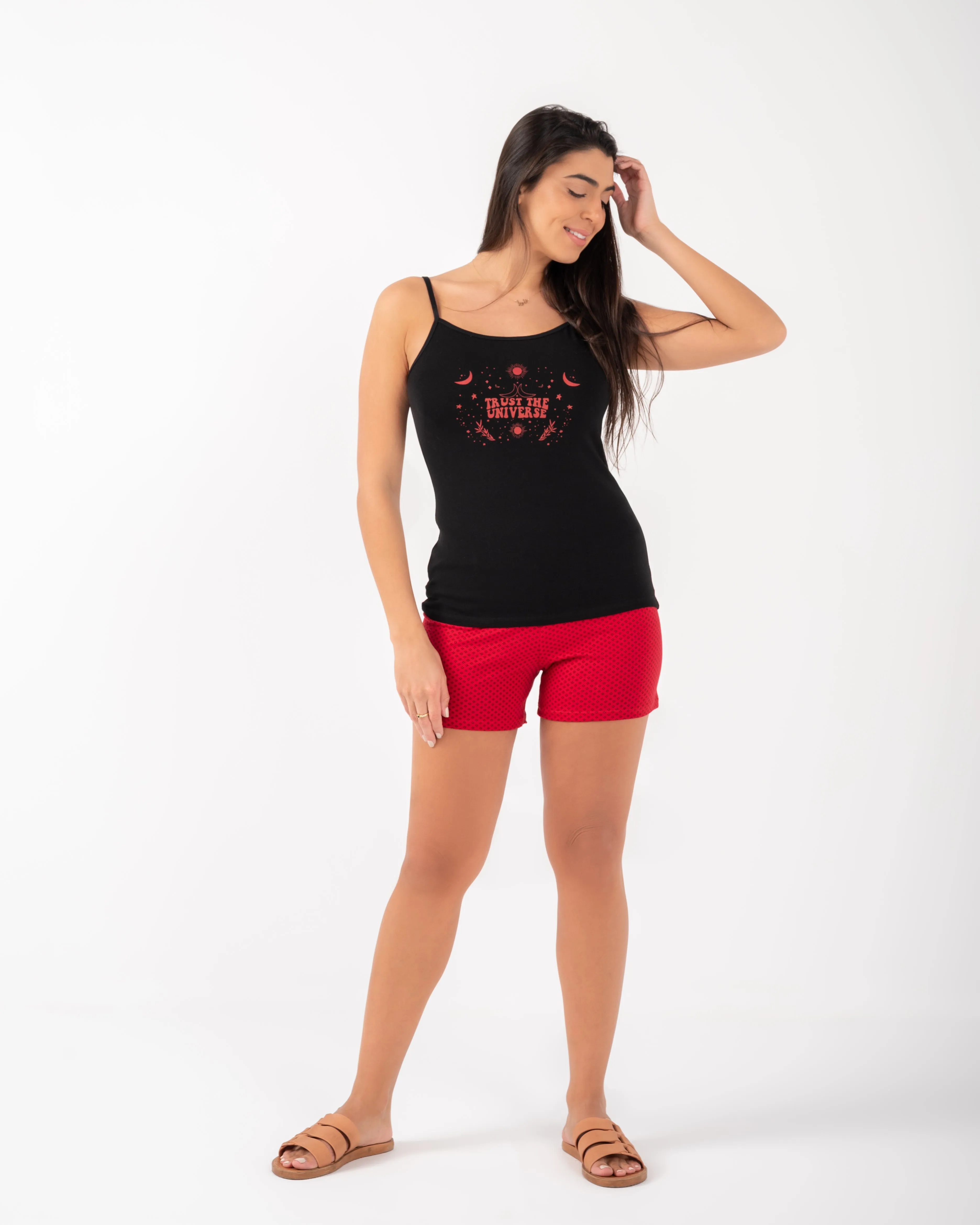 Women cotton short spaghetti Pijamas
