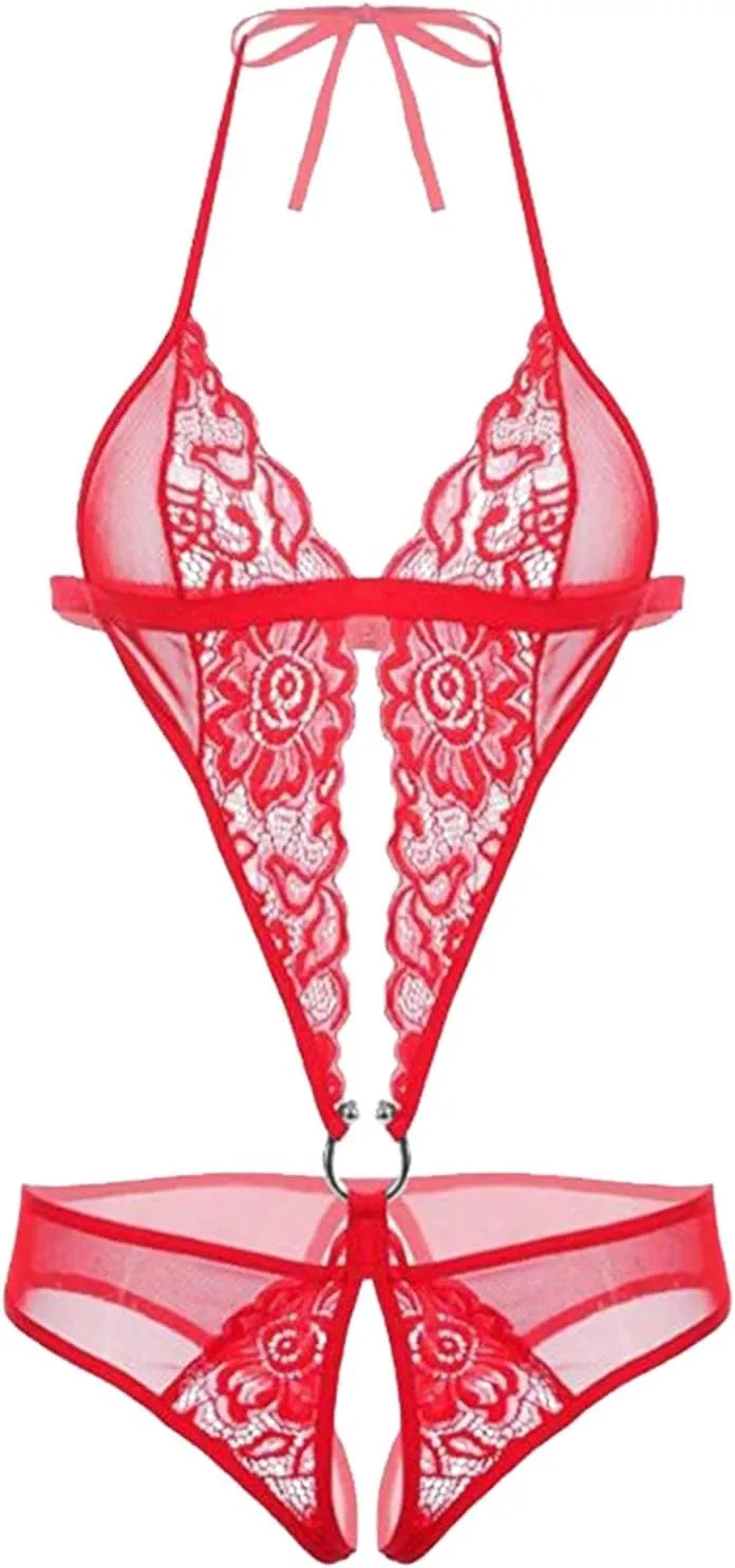 Women Lingerie Babydoll Teddy Sexy Bra and Panty Suspenders Adjustable Straps Full Slip Nightwear Rave Outfits