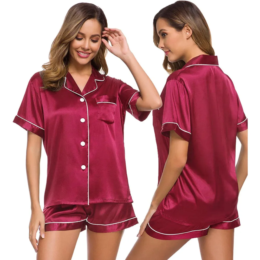 Women Lounge Sleepwear Solid Sets