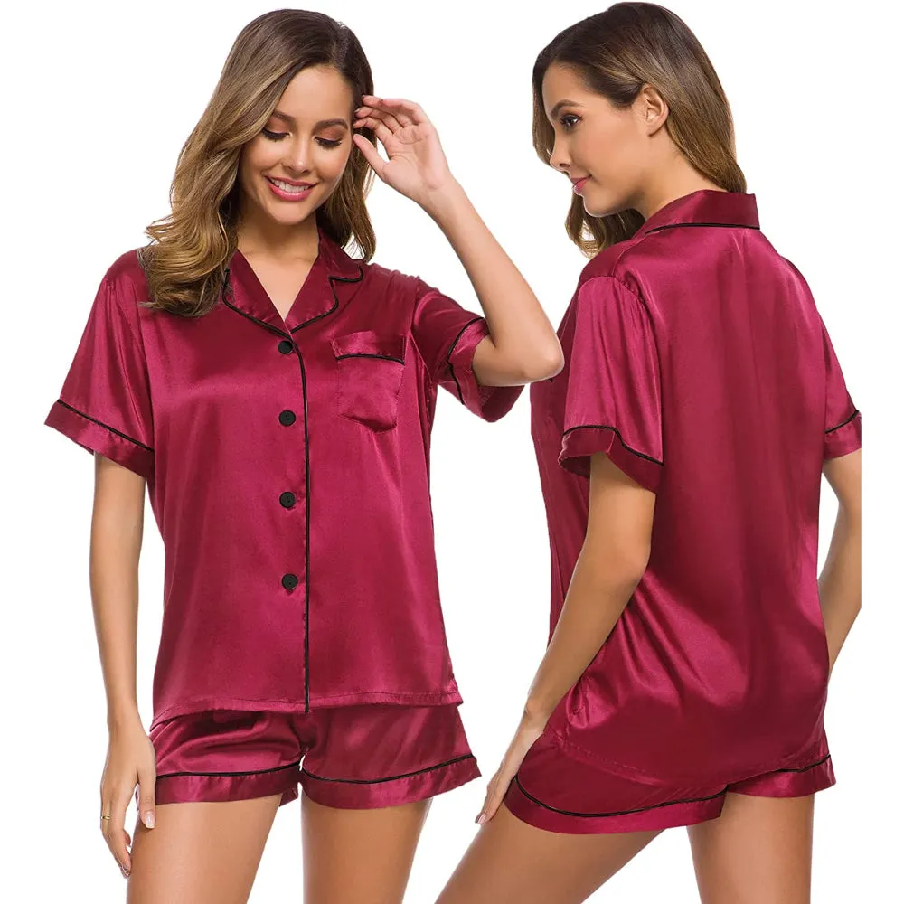 Women Lounge Sleepwear Solid Sets