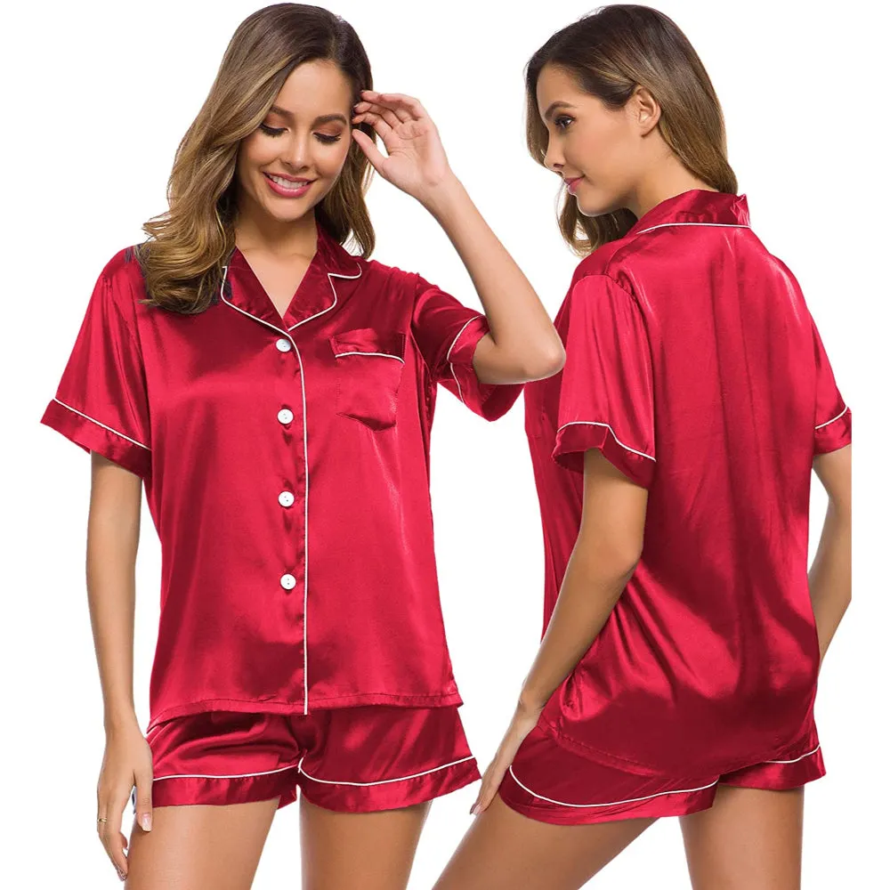 Women Lounge Sleepwear Solid Sets