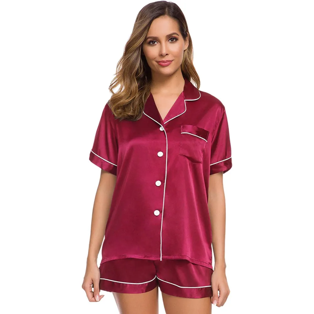 Women Lounge Sleepwear Solid Sets