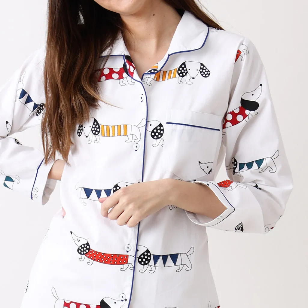 Women Puppy Love Pajama Set