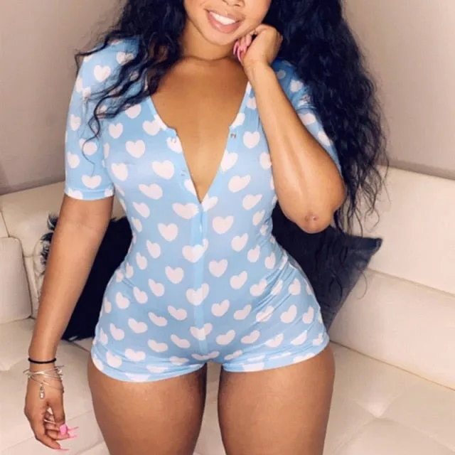 Women Sexy Sleepwear Cute Cartoon Print Short Set Pajamas Spicy Pepper Sweet Short Sleeve T Shirts Shorts Summer Pijama