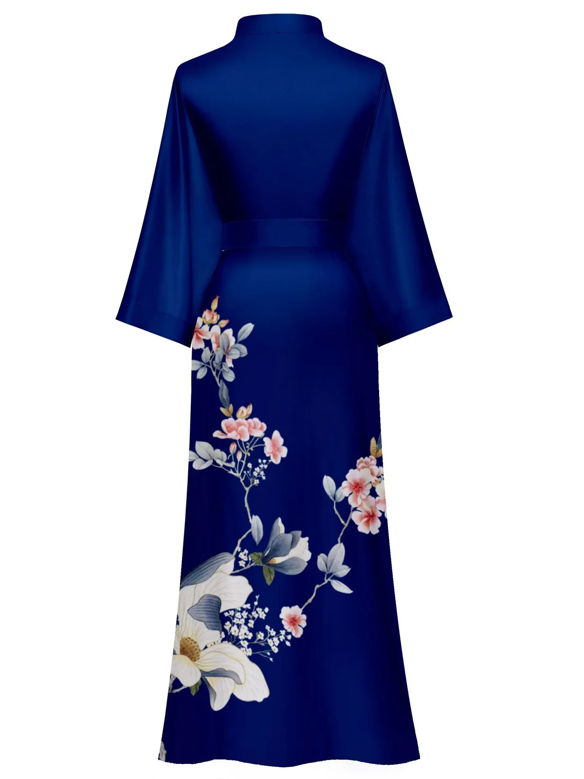Women Silk Print Kimono Robes