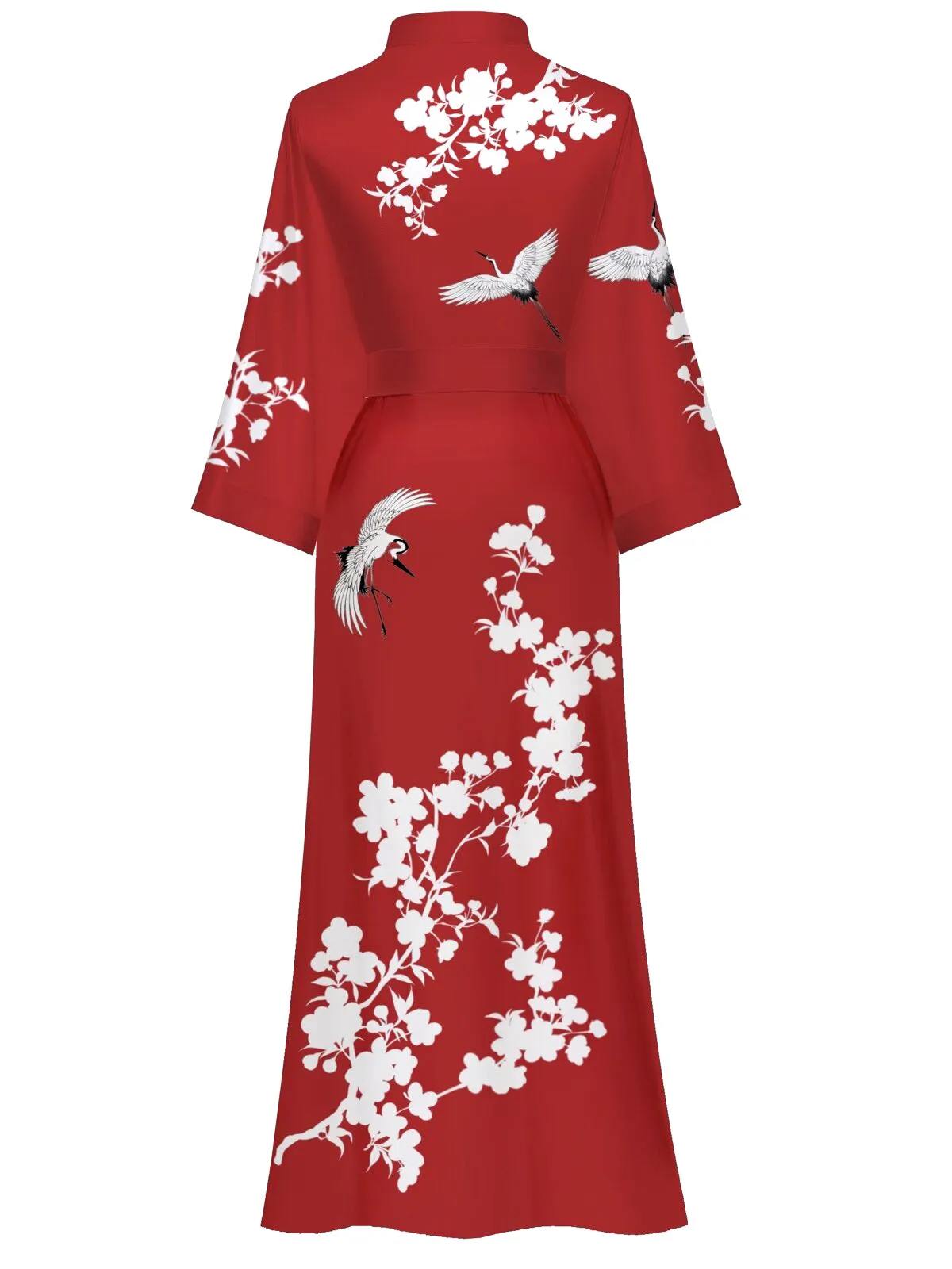 Women Silk Print Kimono Robes