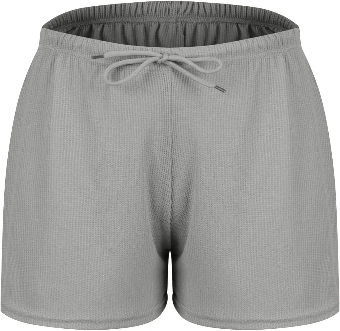 Women Waffle Knit Basic Lounge Shorts Summer High Waist Sleepwear Bottom Comfy Loose Fit Yoga Gym Sleep Pajama Short Pant