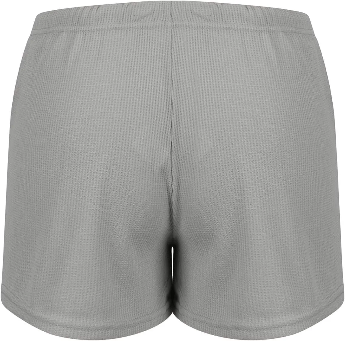 Women Waffle Knit Basic Lounge Shorts Summer High Waist Sleepwear Bottom Comfy Loose Fit Yoga Gym Sleep Pajama Short Pant