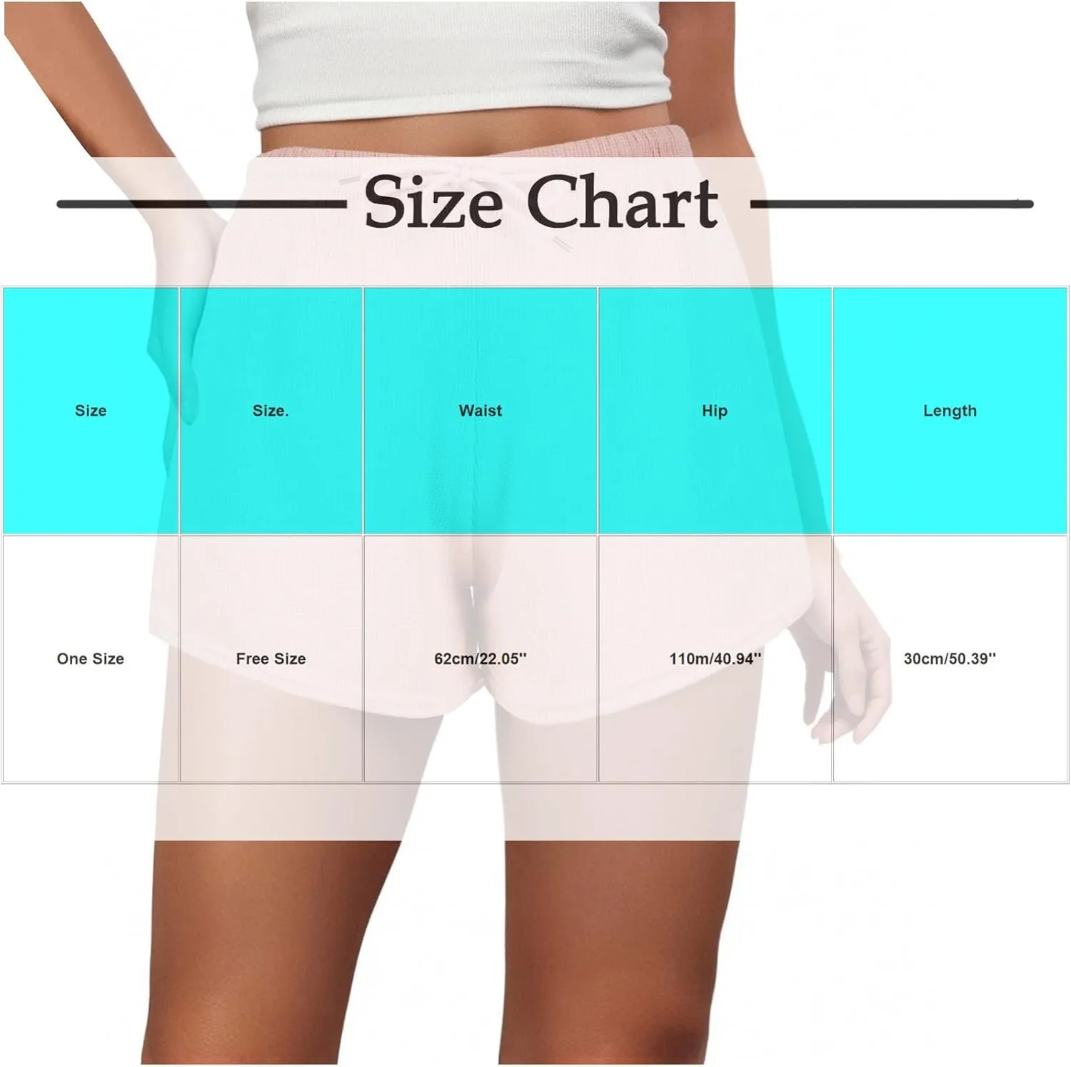 Women Waffle Knit Basic Lounge Shorts Summer High Waist Sleepwear Bottom Comfy Loose Fit Yoga Gym Sleep Pajama Short Pant