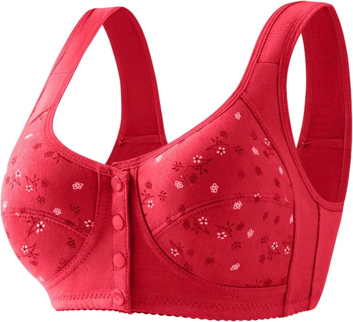 Women Wireless Full Coverage Bra Everyday Comfort Padded Cotton Plus Size Bra Bralettes