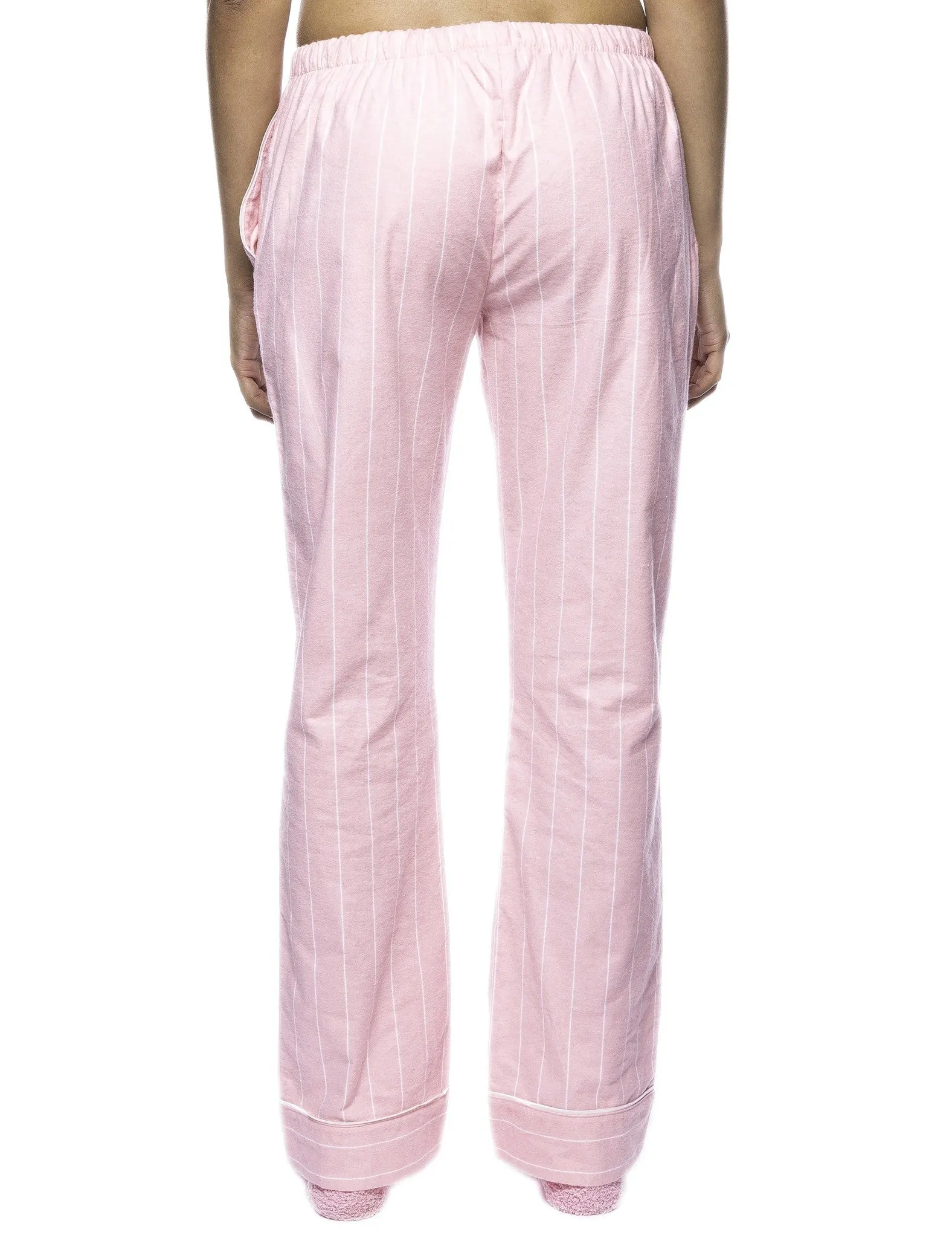 Women's 2 Pack Cotton Flannel Lounge Pants with Free Socks