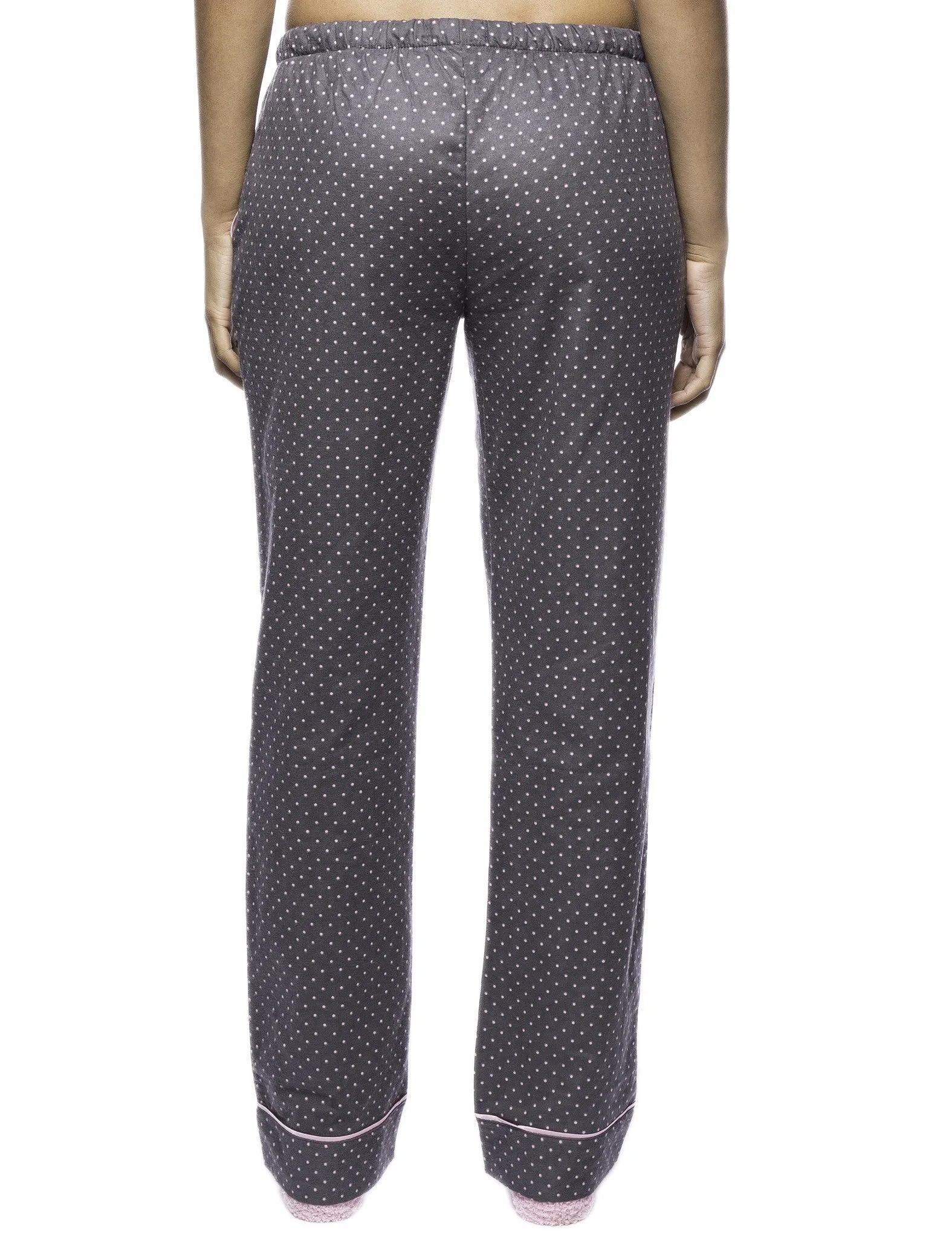 Women's 2 Pack Cotton Flannel Lounge Pants with Free Socks