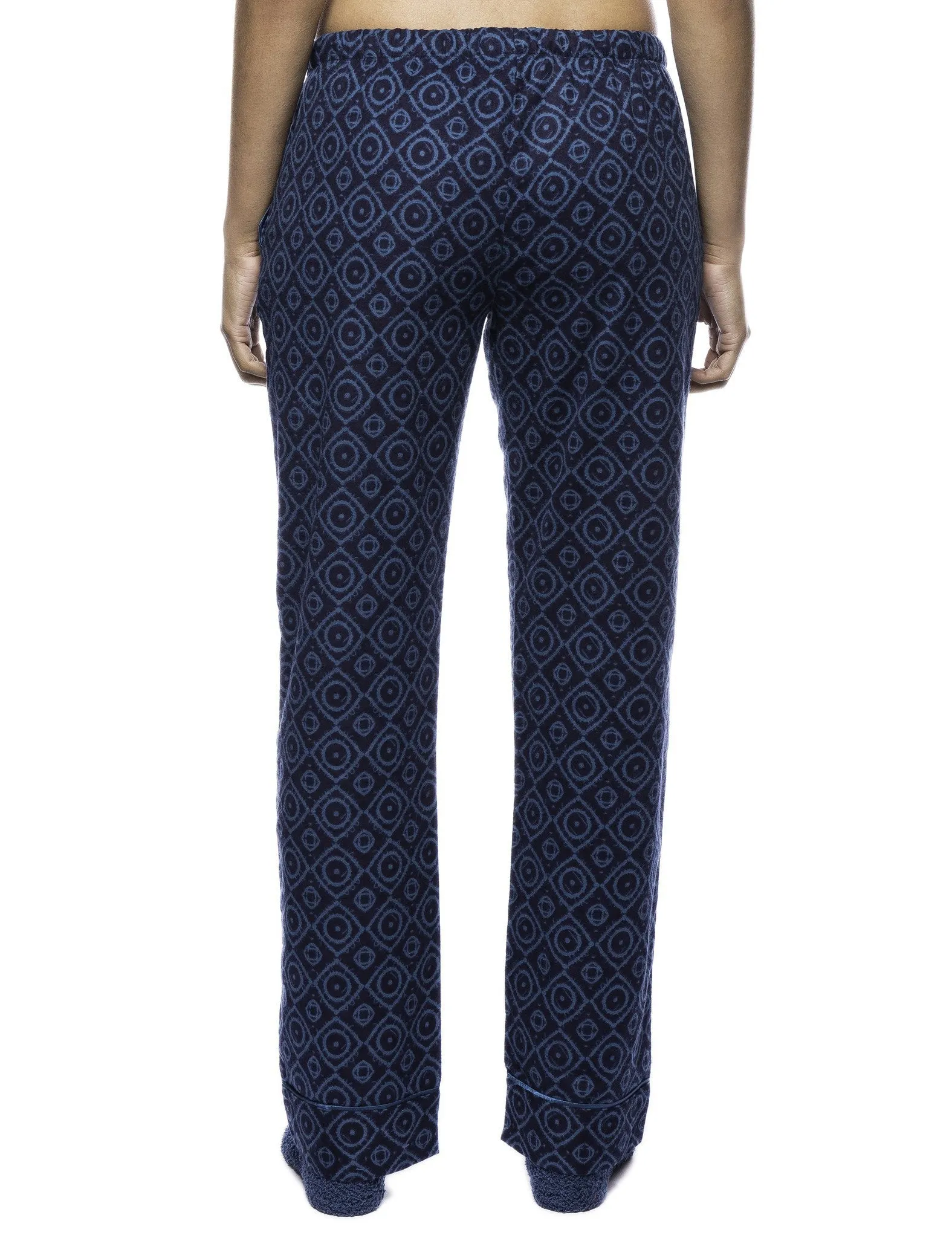 Women's 2 Pack Cotton Flannel Lounge Pants with Free Socks