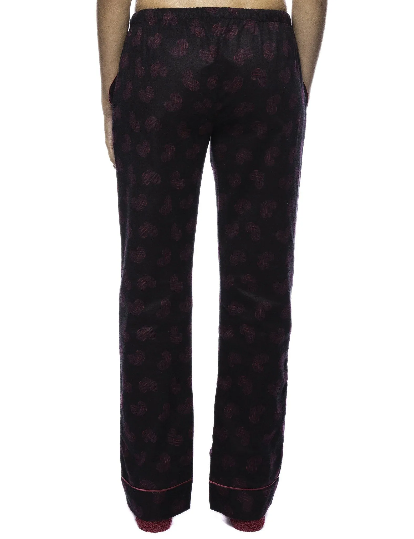Women's 2 Pack Cotton Flannel Lounge Pants with Free Socks
