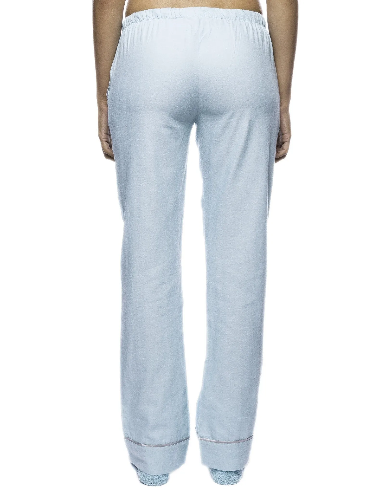 Women's 2 Pack Cotton Flannel Lounge Pants with Free Socks