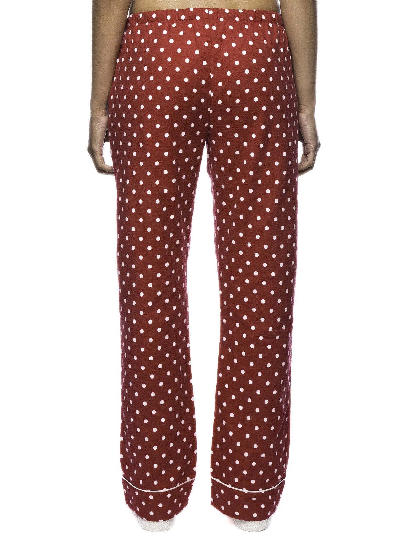 Women's 2 Pack Cotton Flannel Lounge Pants with Free Socks