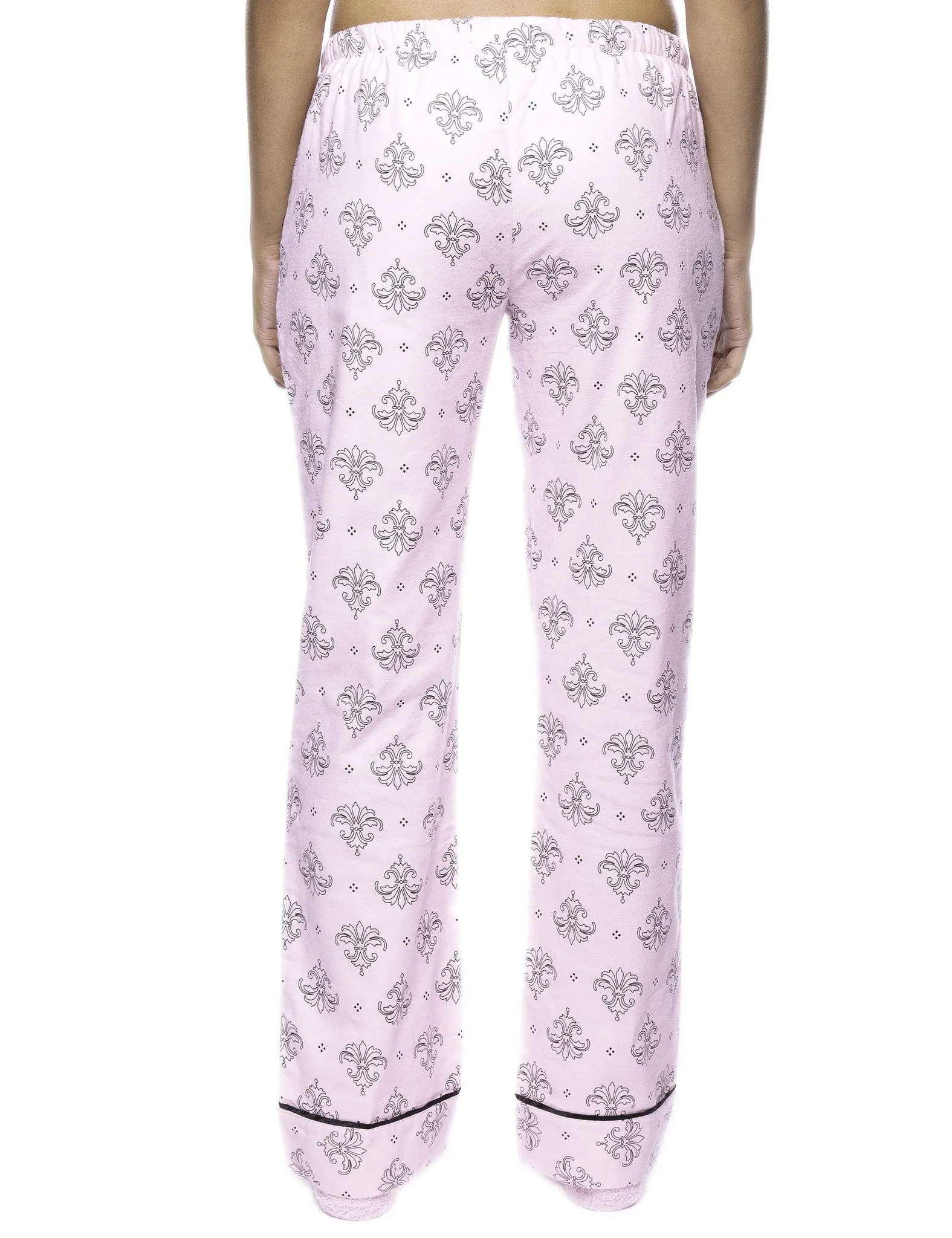 Women's 2 Pack Cotton Flannel Lounge Pants with Free Socks