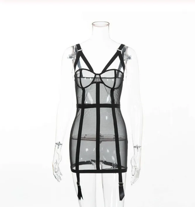 Women's Bodycon Mesh Dress