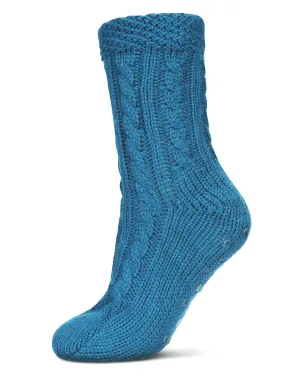 Women's Cable Knit Sherpa-Lined Lounge Sock