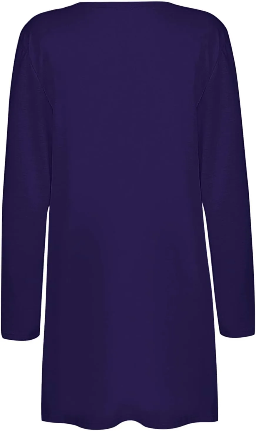 Women's Casual Open Front Cardigan Long Sweaters Plus Size Solid Color Long Sleeve Sweaters Outwear Coat with Pockets