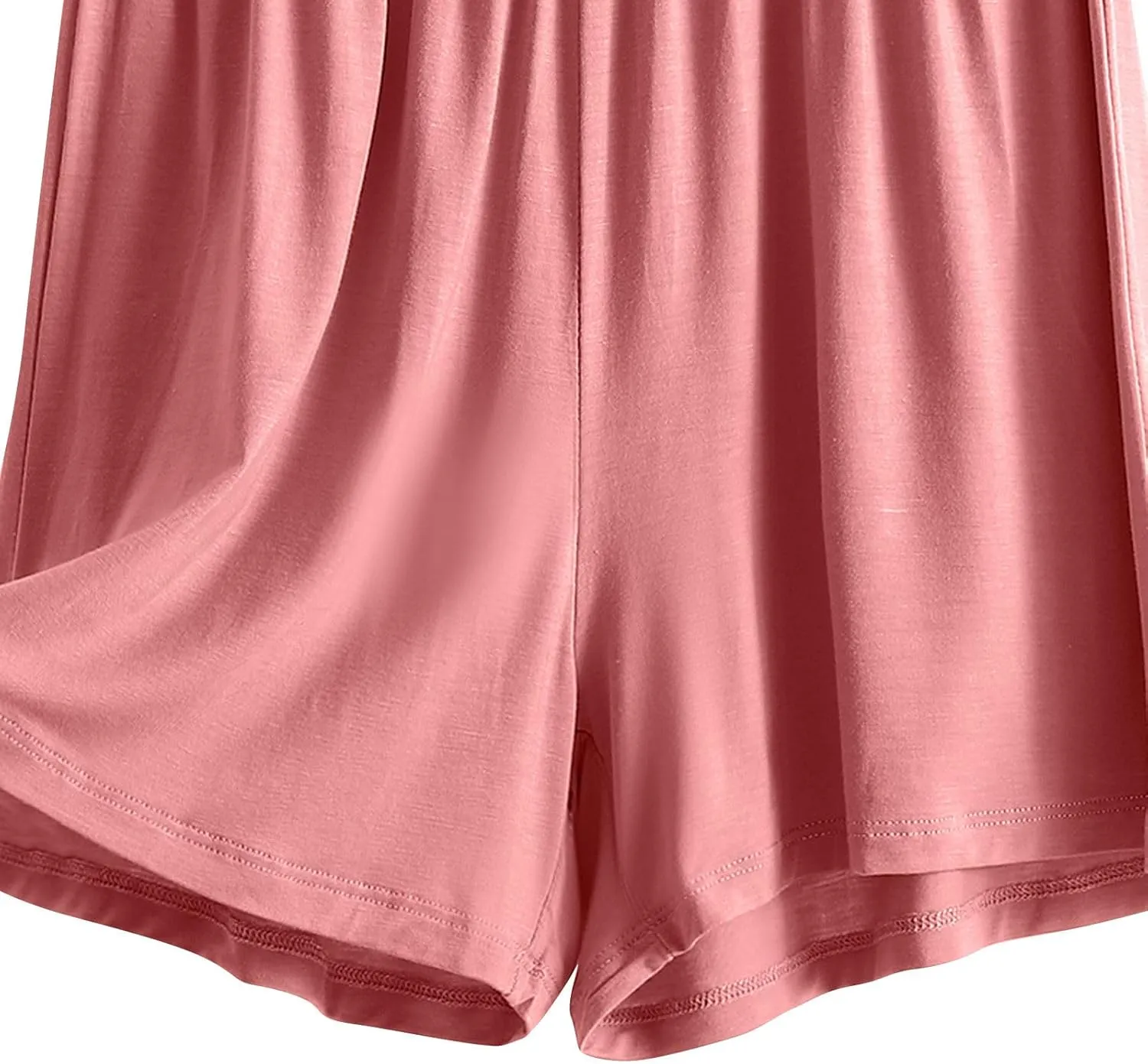 Women's Casual Summer Soft Modal Pajama Shorts Elastic Waist Pj Bottoms Loose Comfy Thin Boxer Sleepwear Lounge Shorts