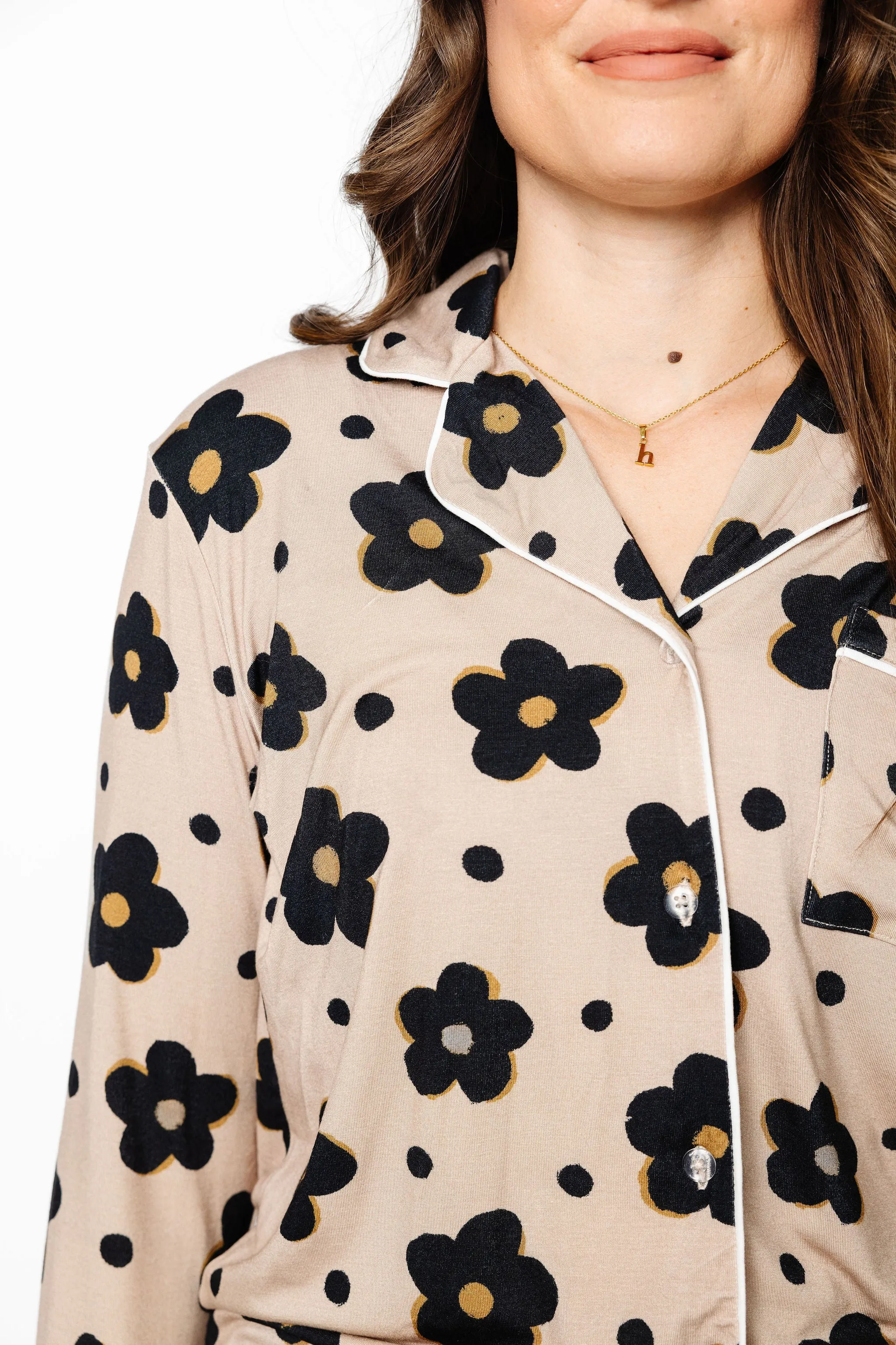 Women's Classic Pajama Set - Gemma In Tan