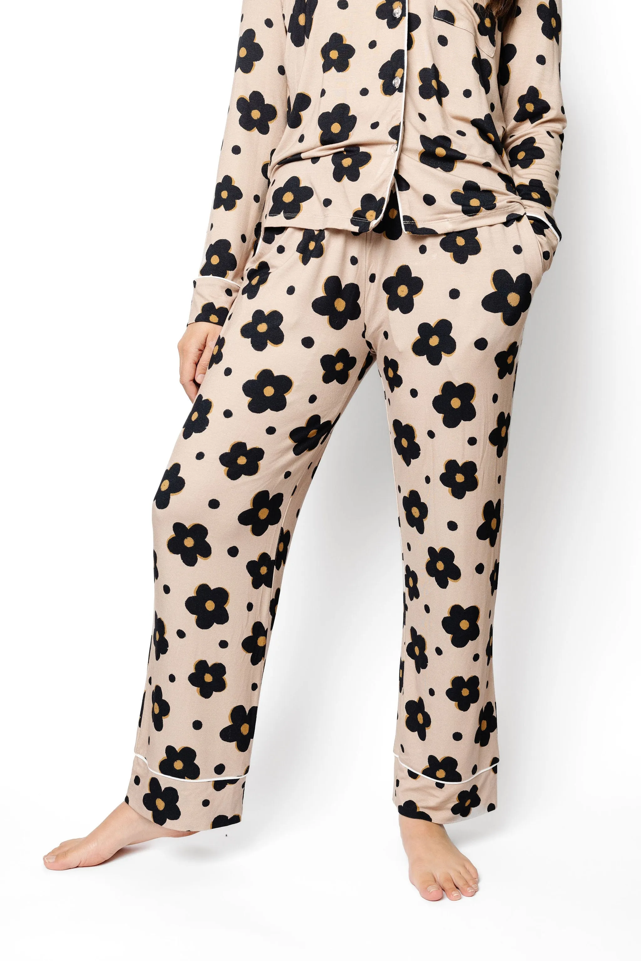 Women's Classic Pajama Set - Gemma In Tan