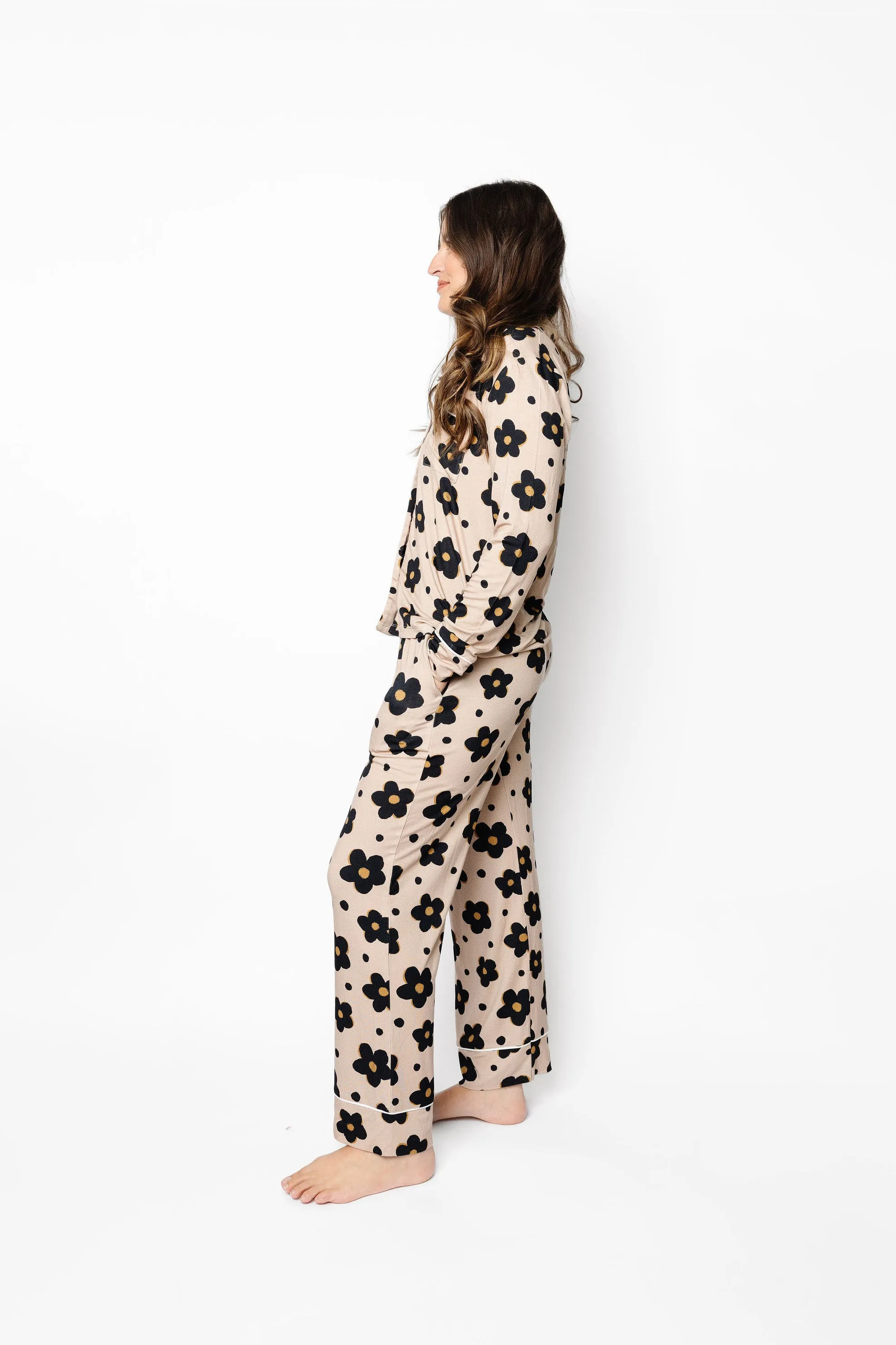 Women's Classic Pajama Set - Gemma In Tan