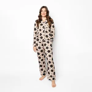 Women's Classic Pajama Set - Gemma In Tan