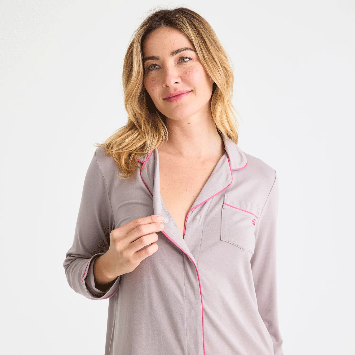 women's dovetail modal magnetic classic with a twist long sleeve pajama set