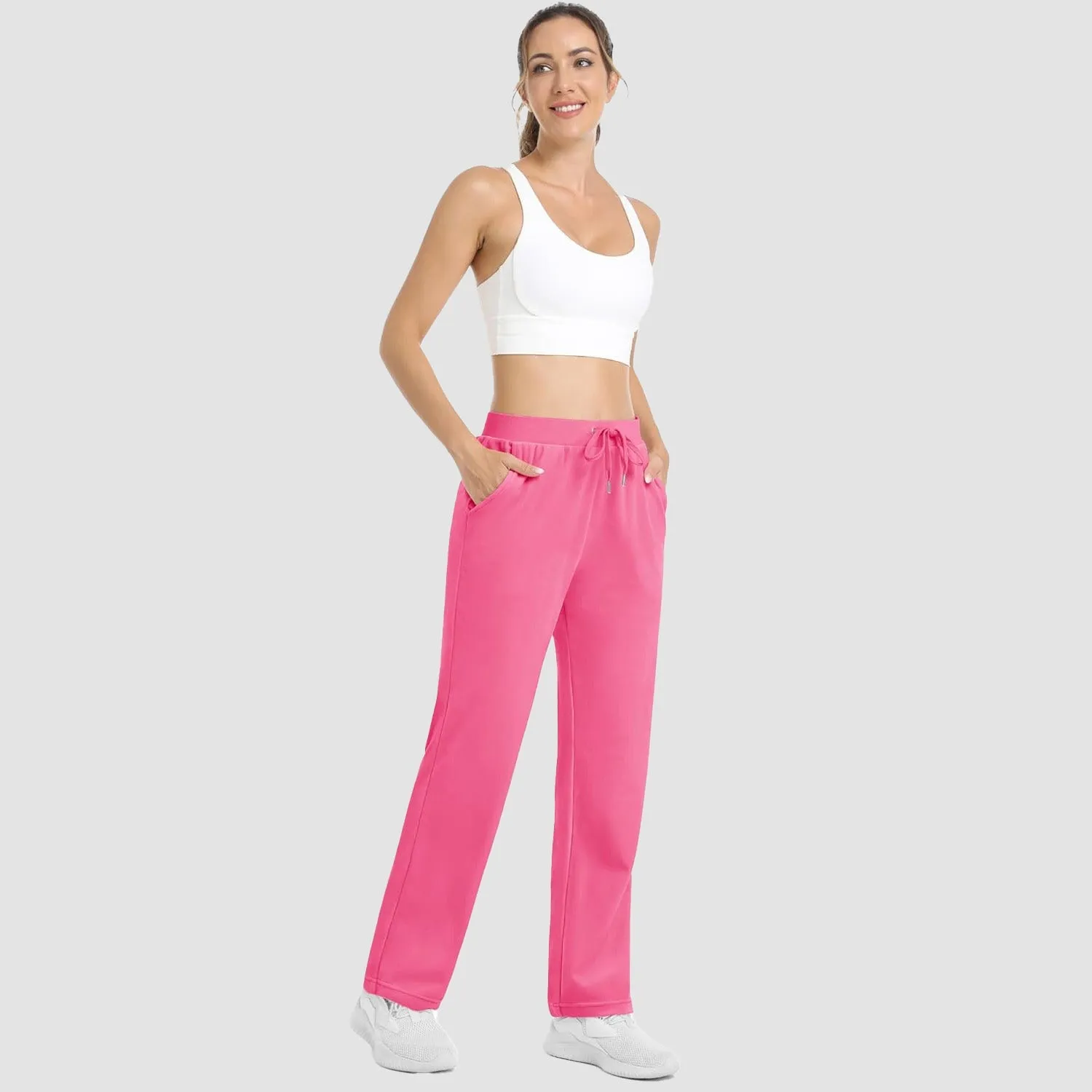 Women's Fleece Pants Track Athletic Running Yoga Velour Pants Jogger Comfy Pajama Lounge Sweatpants