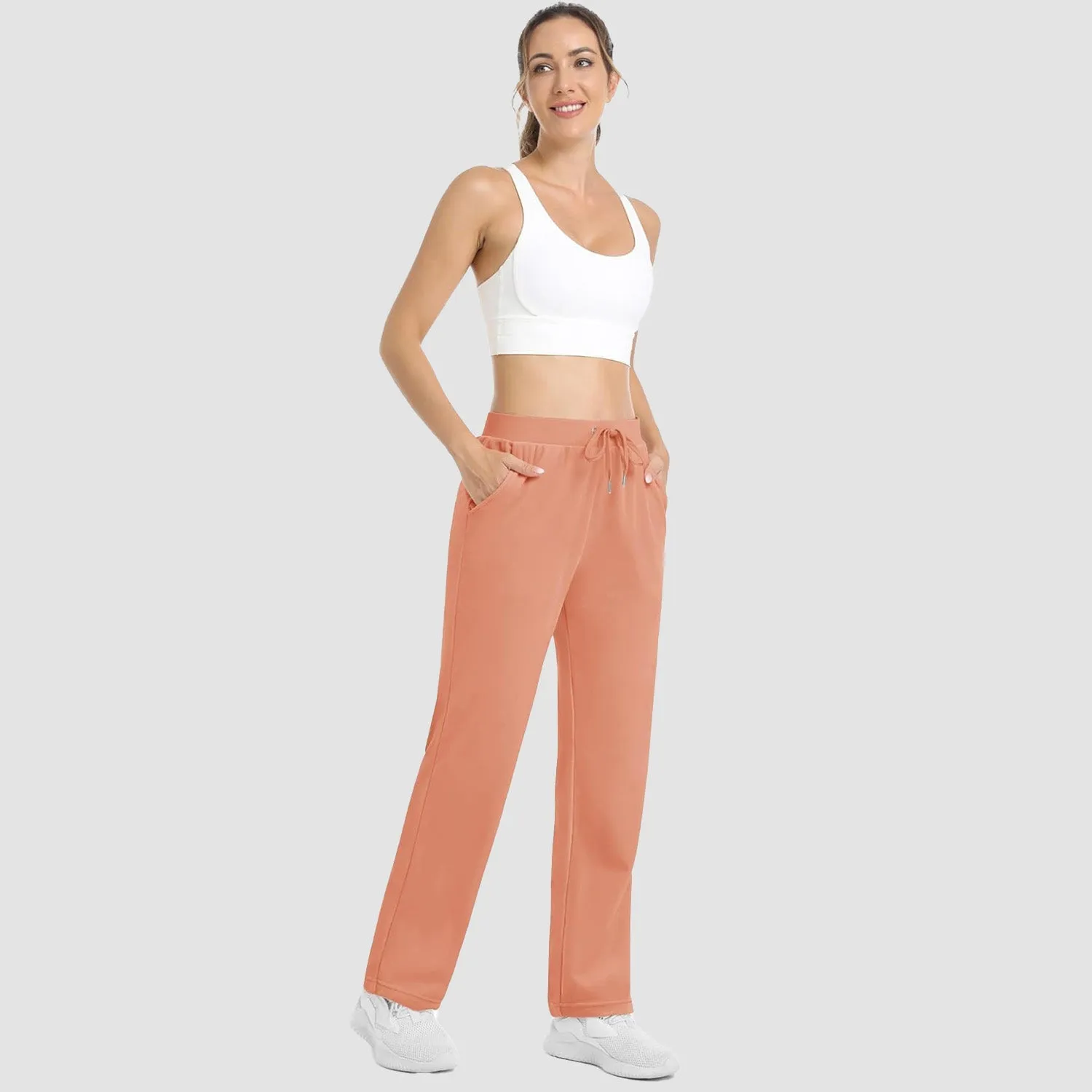 Women's Fleece Pants Track Athletic Running Yoga Velour Pants Jogger Comfy Pajama Lounge Sweatpants