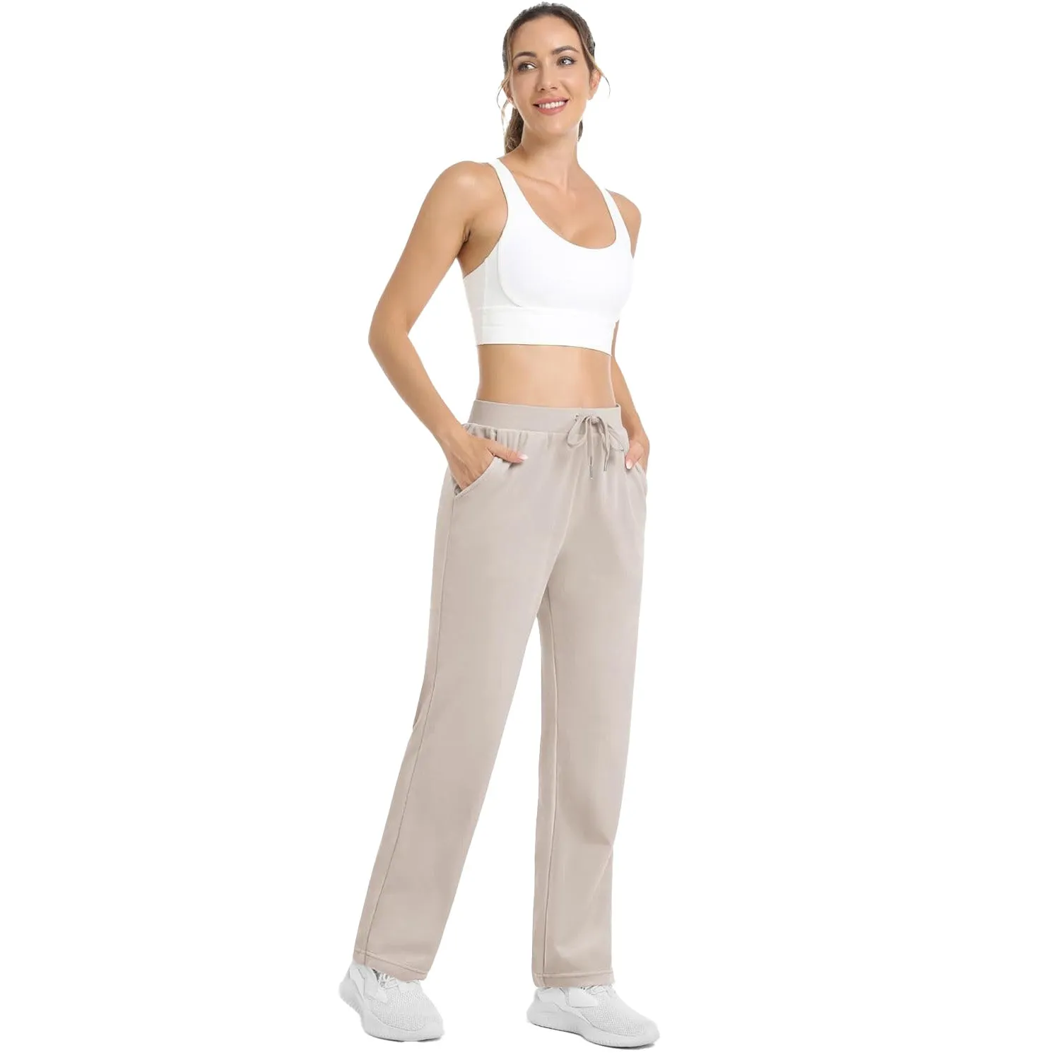 Women's Fleece Pants Track Athletic Running Yoga Velour Pants Jogger Comfy Pajama Lounge Sweatpants