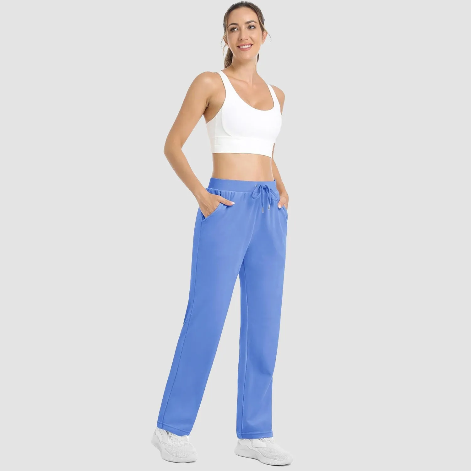 Women's Fleece Pants Track Athletic Running Yoga Velour Pants Jogger Comfy Pajama Lounge Sweatpants