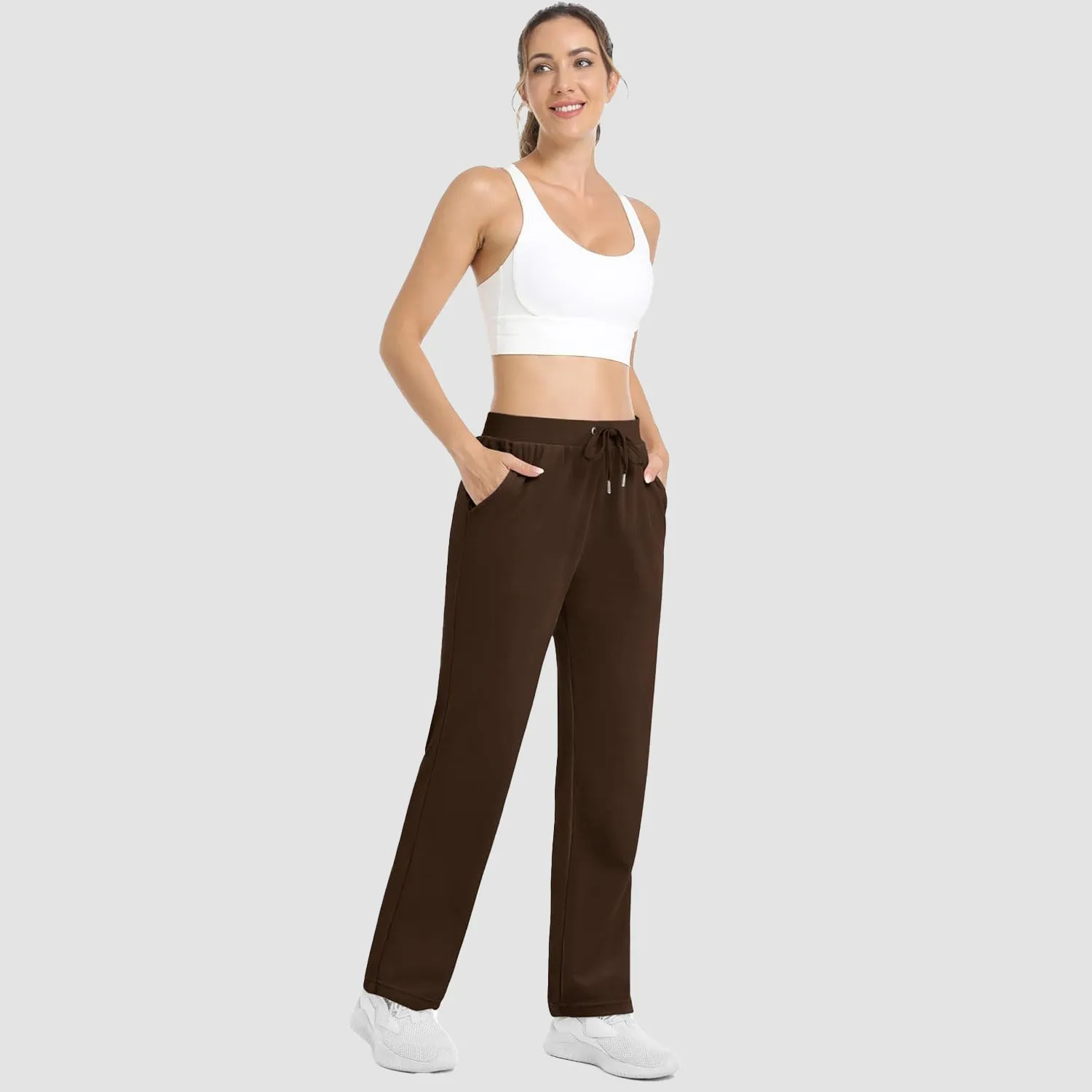 Women's Fleece Pants Track Athletic Running Yoga Velour Pants Jogger Comfy Pajama Lounge Sweatpants