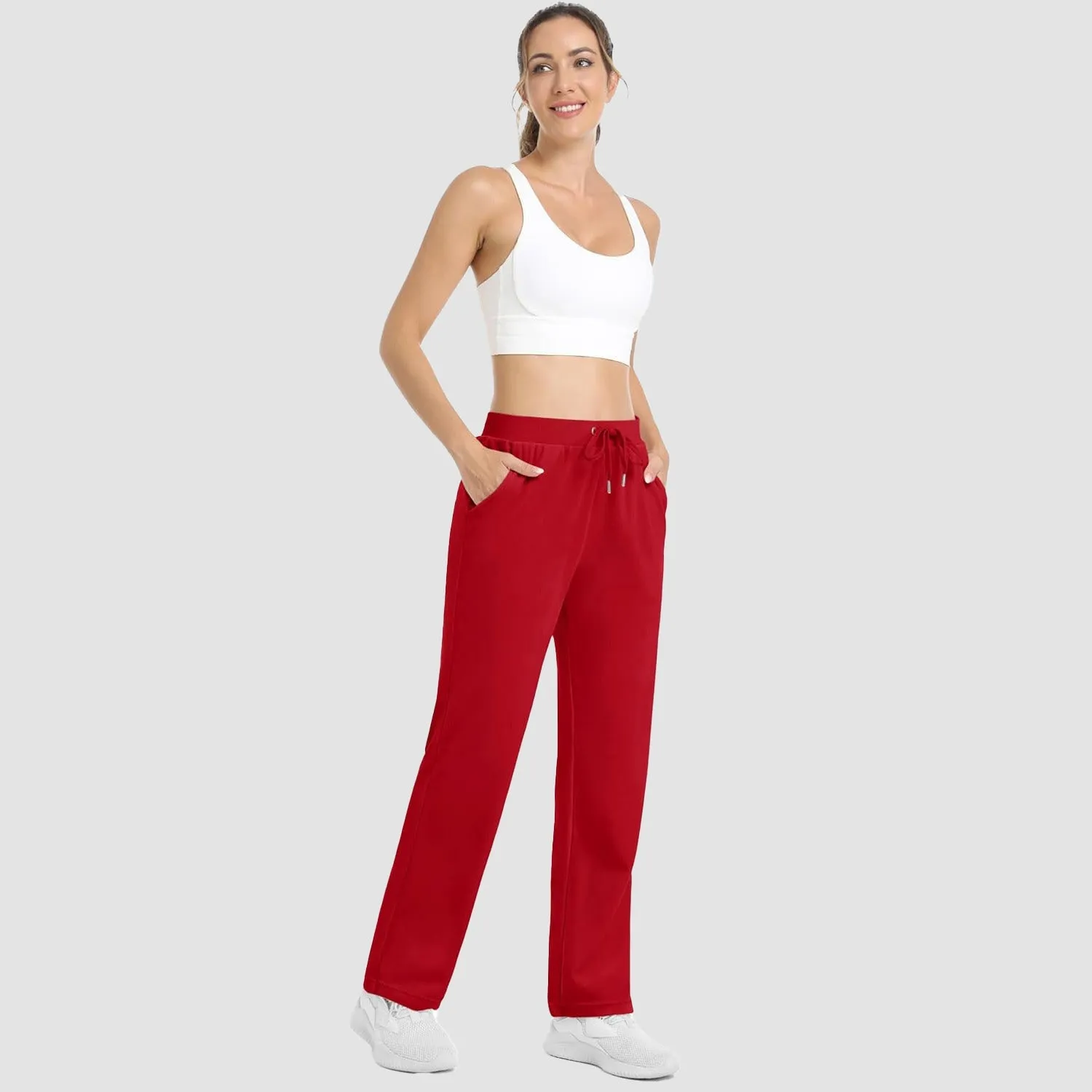 Women's Fleece Pants Track Athletic Running Yoga Velour Pants Jogger Comfy Pajama Lounge Sweatpants