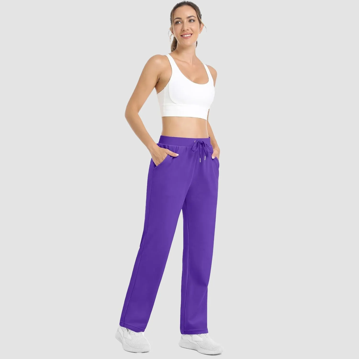 Women's Fleece Pants Track Athletic Running Yoga Velour Pants Jogger Comfy Pajama Lounge Sweatpants