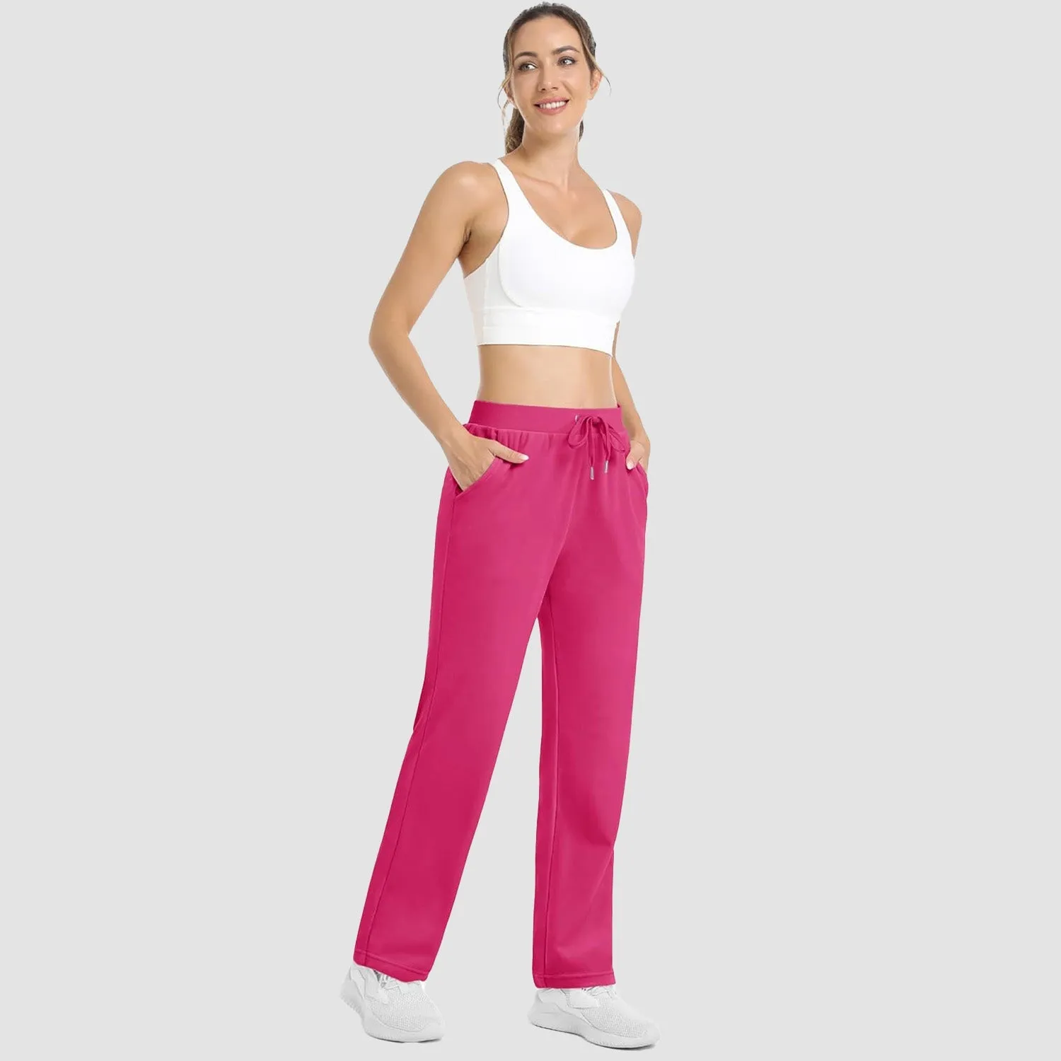 Women's Fleece Pants Track Athletic Running Yoga Velour Pants Jogger Comfy Pajama Lounge Sweatpants