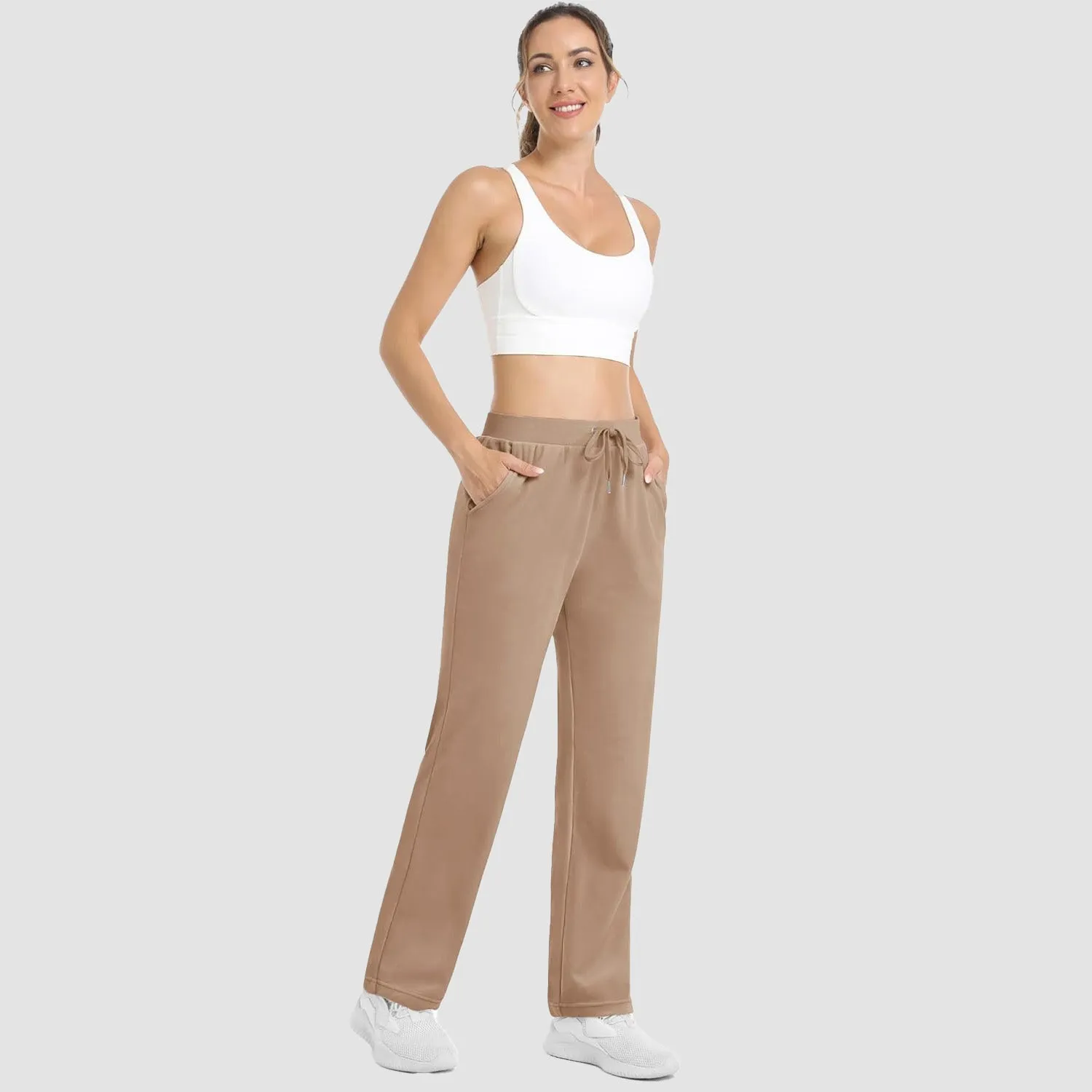 Women's Fleece Pants Track Athletic Running Yoga Velour Pants Jogger Comfy Pajama Lounge Sweatpants