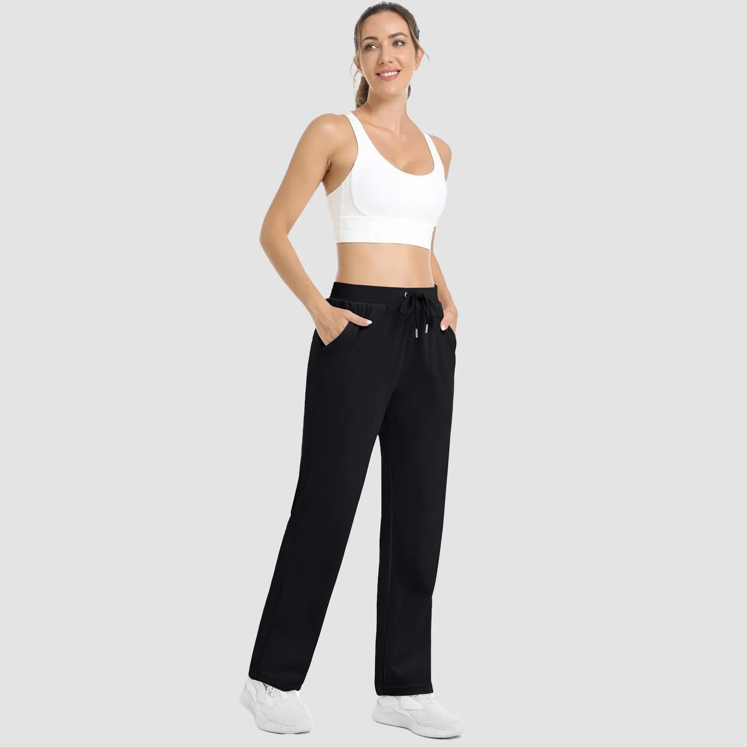 Women's Fleece Pants Track Athletic Running Yoga Velour Pants Jogger Comfy Pajama Lounge Sweatpants