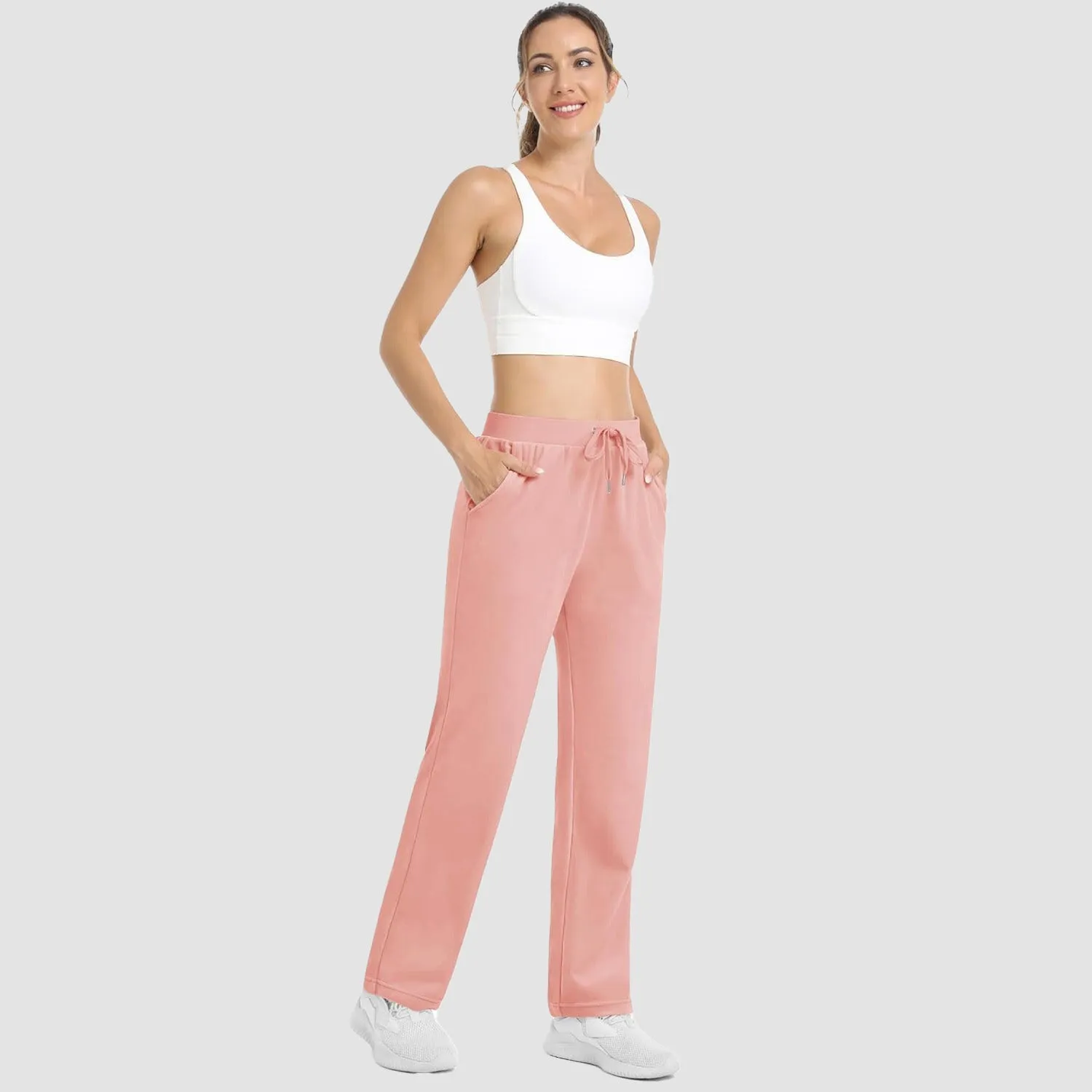 Women's Fleece Pants Track Athletic Running Yoga Velour Pants Jogger Comfy Pajama Lounge Sweatpants