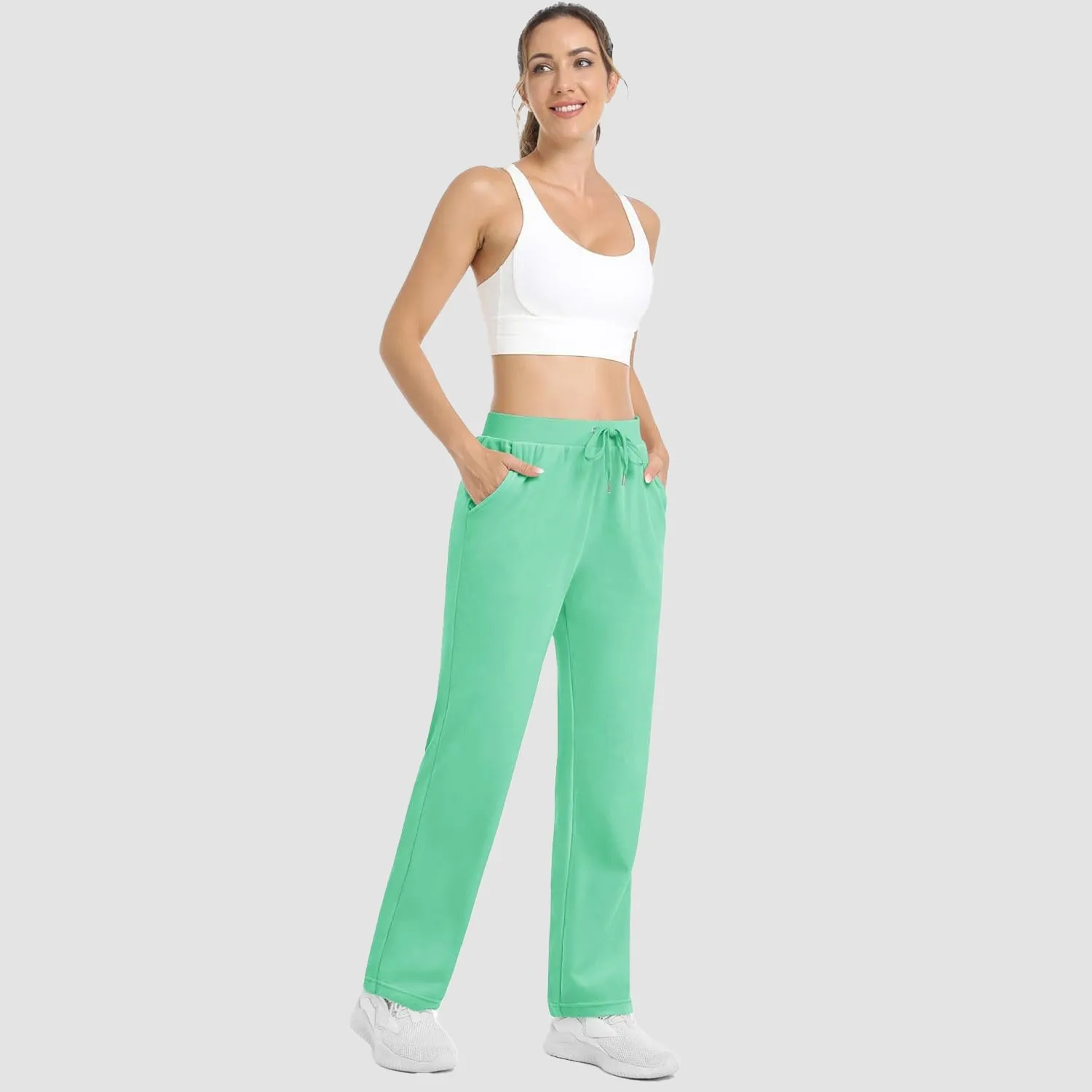 Women's Fleece Pants Track Athletic Running Yoga Velour Pants Jogger Comfy Pajama Lounge Sweatpants